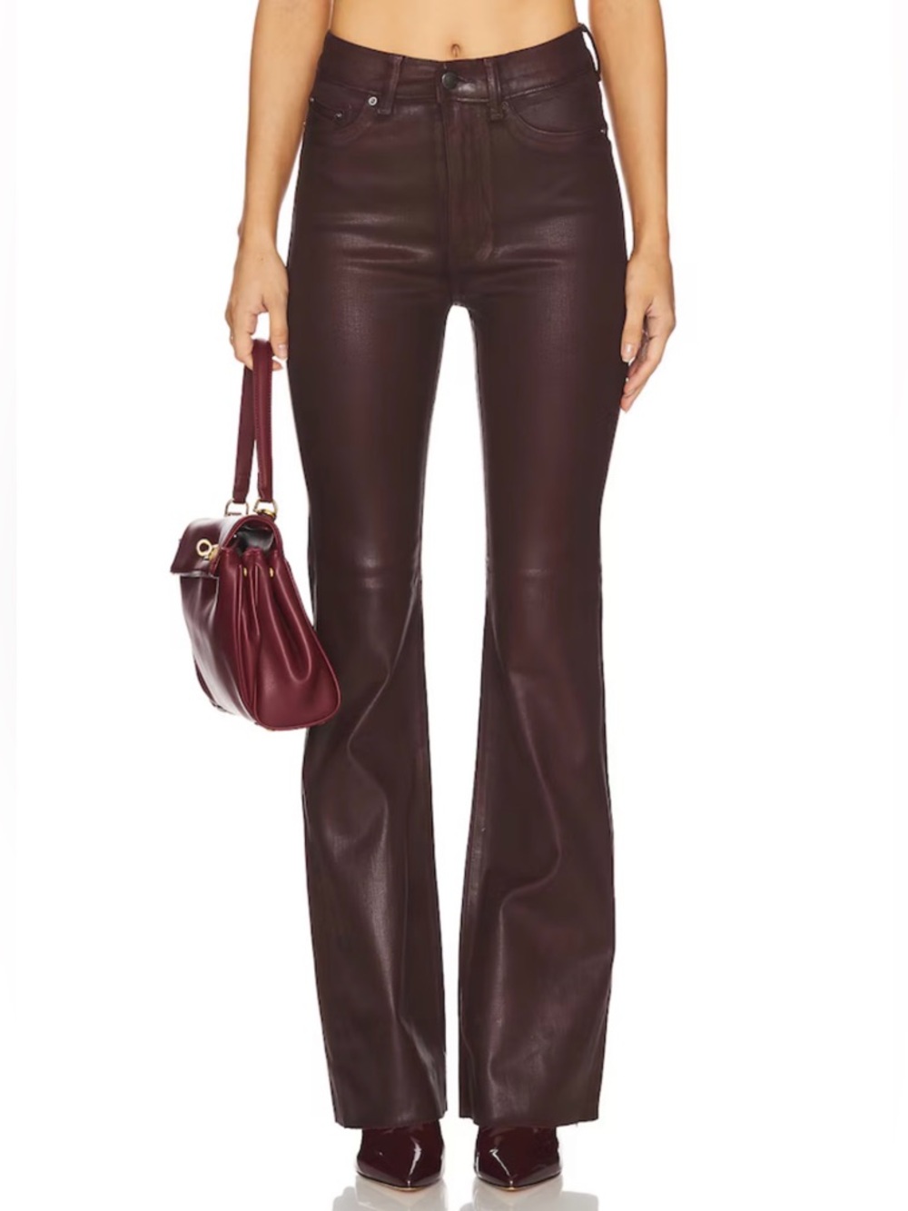 DL1961 Bridget boot coated plum 26 jeans NWOT